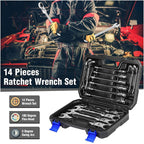 XFXCH 14-Piece Key Set Multi-Function Tool Wrench Ratchet Wrench Set Hand Tool Wrench Set Universal Wrench Tool Car Repair Tool (Color : 8 22MM 12P)
