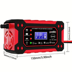 12V/6A Full Automatic Car Battery Charger Pulse Repair Charger For Car Truck Motorcycle Lawn Mower AGM/Gel Lead Acid Battery