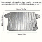1pc Keep Your Car Protected From Snow And Sun With Our Foldable Windshield Cover