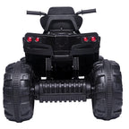 Kids Ride ON Toys 12 Volt Car, Battery Powered Quad Ride ON Cars, 4-Wheeler ATV Ride ON Toy w/ 2 Speed, LED Lights, AUX Jack, Radio, Electric Motorcycle for Boys / Girls, 3-8 Years Old, Black, W1846