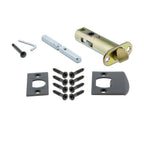 Mission Plate 2-3/8 in. Backset Timeless Bronze Privacy Bed/Bath White Porcelain Door Knob