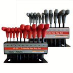 T Handle Hex Key Set Metric And Or SAE 10 To 20pcs Allen Allan Keys T Bar Wrench With Stand