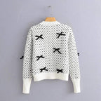 round neck heart sweater
