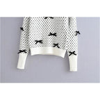 round neck heart sweater