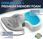 ComfiLife Gel Enhanced Seat Cushion - Non-Slip Orthopedic Gel &amp; Memory Foam Coccyx Cushion for Tailbone Pain - Office Chair Car Seat Cushion - Sciatica &amp; Back Pain Relief