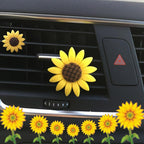 ZOSTLAND Flower Car Air Vent Clip Decoration,Car Air Fresheners, Smiling Face Car Vent Clip，Personalized Automotive Interior Decoration Accessories,Car Decor Gift for women,men (4pcs Sunflower)