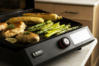 Electric Tabletop Griddle Portable 17in W Hood LarLCD Digital Indoor Outdoor