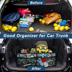 Deosk Car Trunk Organzier for suv,Car Organziers and Storage with 6 Big Pocket,Car Accessories Women/Men 50L Waterproof Polyester Car/SUV/Minivan/Truck(Medium, Leaves)