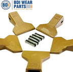 BDI Wear Parts 5 Pack 230F Heavy Flare BDI Tooth Company Bucket Teeth + 23FP Flexpins for Mini Excavator Backhoe Loader