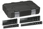 48 PIece 1/4"" Drive 6 Point SAE/Metric Standard and Deep Impact Socket Set Tools Equipment Hand Tools