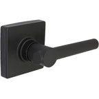 Highland Matte Black Hall and Closet Door Lever with Square Rose