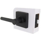 Highland Matte Black Hall and Closet Door Lever with Square Rose