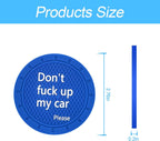 8sanlione Car Cup Coaster, 4Pcs 2.75 Inch Auto Cup Holder Insert Coasters, Non-Slip Waterproof Embedded Drink Mat, Automotive Interior Accessories for Men and Women (D Blue/4PCS)