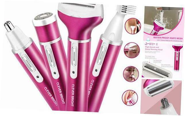 Women's Hair Removal Electric Shaver Ladies  4 in 1 for Legs Bikini