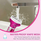 Women's Hair Removal Electric Shaver Ladies  4 in 1 for Legs Bikini