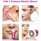 Women's Hair Removal Electric Shaver Ladies  4 in 1 for Legs Bikini