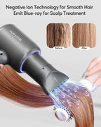 Wavytalk Ionic Hair Blow Dryer with Diffuser for Curly Hair Professional Salon Attachment Diffuser and Concentrator Nozzle for Women Styling Natural
