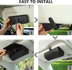 Accmor Sunglasses Holder for Car Sun Visor, Auto Eyeglasses Organizer Box, Vehicle Visor Accessories Glasses Protective Storage Case for Woman Man