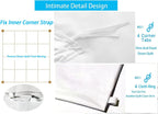Duvet Protectors for Protective Cover Waterproof Washable Breathable Comforter Duvet Cover with Inner Corner Ties,Zipper Incontinence Care Bedding. (King,White)
