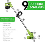24V Electric Weed Eater，ego String Trimmer，Grass Trimmer，Weed Wacker Cordless，Weed Wacker，Garden, Lawn Trimming Tools, Lithium Battery Tools