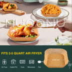 50pcs/100pcs/200pcs Air Fryer Disposable Paper Liners Square, Kitchen Accessories,Non-Stick Parchment Paper, Air Fryer Accessories, Oil Proof &amp; Water Proof, Paper Liner For BaRoasting Microwave Oven