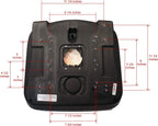 Lawn Mower, Garden Tractor UTV / ATV Seat Black High Back Vinyl Universal Mount B1LGT100BL