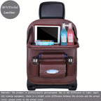 Upgrade Your Car With This Luxury Leather StoraBag And Tray - Perfect For Kids' Snacks And Toys!
