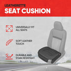 Motor Trend Seat Covers for Cars Trucks SUV, Faux Leather 2-Pack Black Padded with Storage Pockets, Premium Interior Car Seat Cover