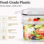 9Pcs Airtight Food StoraContainers With Lids,BPA Free,Plastic Kitchen And Pantry Canisters For Cereal,Dry Food,Flour And Sugar,Dishwasher Safe