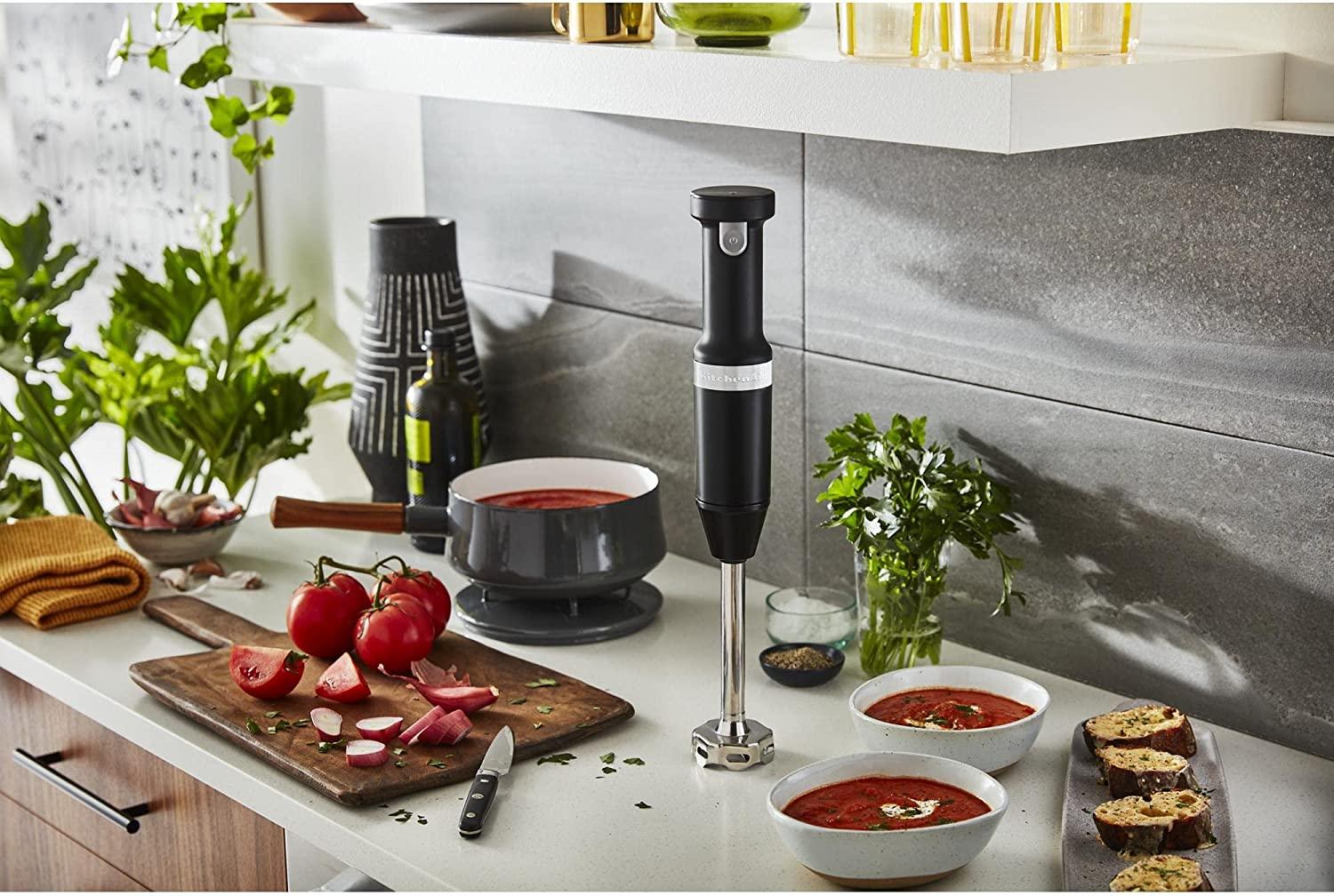 KitchenAid Cordless Variable Speed Hand Blender with Chopper and Whisk Attachment - KHBBV83