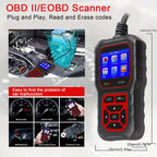 Car Code Reader, OBD2 Car Code Scanner VoltaTester Engine Fault Code Scanner CranAnd Charging Tester Diagnostic Tool For OBDII Protocol Cars