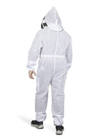 Sting Proof Premium 3 Layer Unisex White Mesh Beekeeping Suit Ultra Ventilated Beekeeping Suit Fencing Veil-L