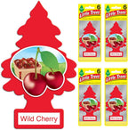 LITTLE TREES Air Fresheners Car Air Freshener. Hanging Tree Provides Long Lasting Scent for Auto or Home. Wild Cherry, 24 Air Fresheners