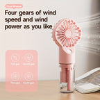 Portable Rechargeable Handheld Misting Fan - Battery Operated Mini Face Steamer for Travel &amp; Outdoors