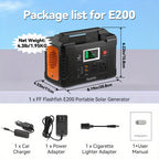 200W Portable Power Station FlashFish151Wh With AC Outlet/2 DC Ports/3 USB Ports Backup Battery /Power Supply For Outdoor Trip Camping Emergency