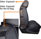 Aierxuan Seat Covers for Truck Chevy Chevrolet Silverado GMC Sierra Pickup 2007-2024 1500 2500HD 3500HD Trail Boss Z71 Crew Double Extended Cab Waterproof Leather Protectors (Full Set, Black)