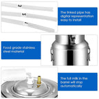 14L MilMachine for Cows Farms Or Daily Family,Electric Vacuum Pulsation Suction Pump Milker Machine,Portable Automatic Cattle MilEquipment with Brush Milk Lining (14L) …