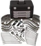 Klutch Mechanic's Tool Set - 245-Pc. 1/4in. 3/8in. and 1/2in. Drive