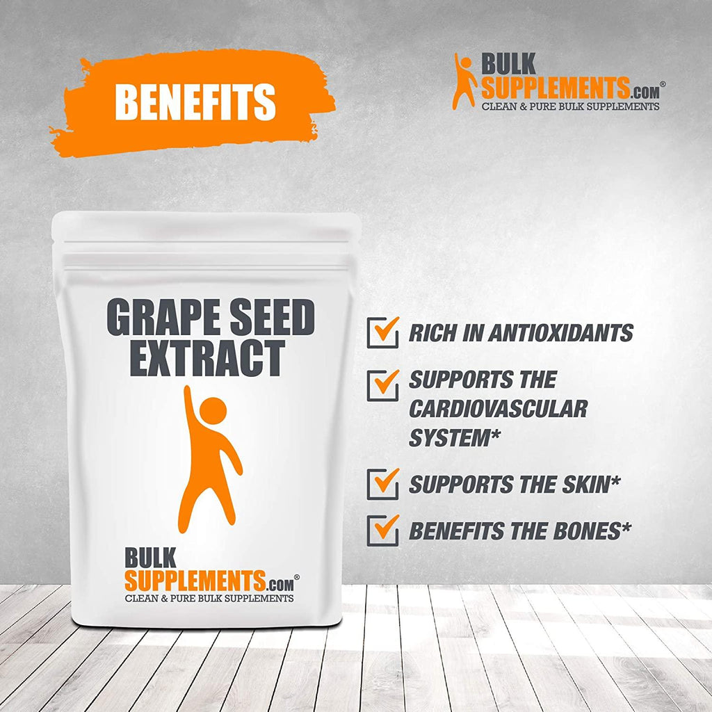 BulkSupplements.com Grape Seed Extract Powder (5 Kilograms - 11 lbs)