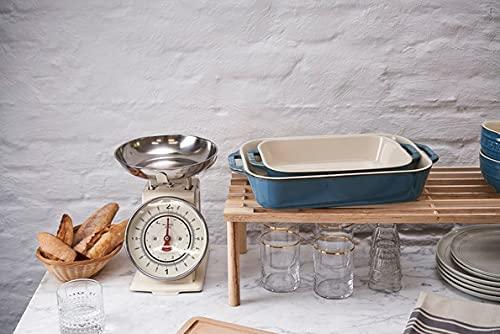 STAUB Ceramics Rectangular Baking Dish Set, Casserole Dish, Baking Pans for Lasagna, Cake, 2-Piece, Rustic Turquoise