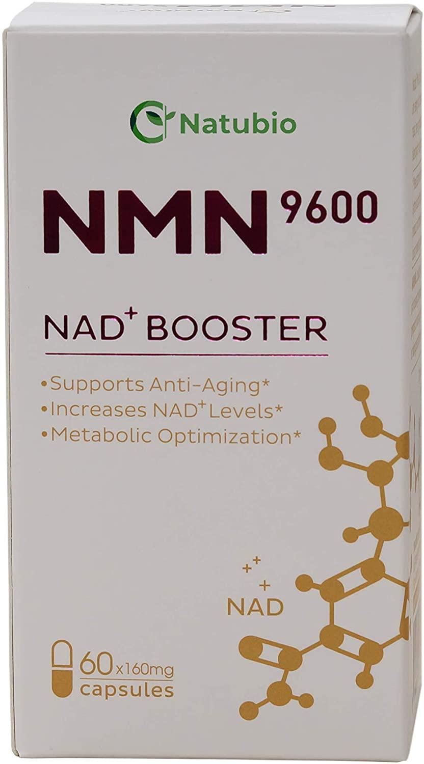 NMN 9600 Advanced Formula β-Nicotinamide Mononucleotide NAD+ Booster,Vitamin B3 Family, 320 mg per Serving - NAD+ Precursor – Help Promote DNA Repair,Boost Energy,Longevity - 60 Capsules