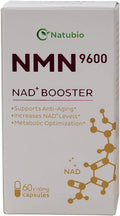 NMN 9600 Advanced Formula β-Nicotinamide Mononucleotide NAD+ Booster,Vitamin B3 Family, 320 mg per Serving - NAD+ Precursor – Help Promote DNA Repair,Boost Energy,Longevity - 60 Capsules