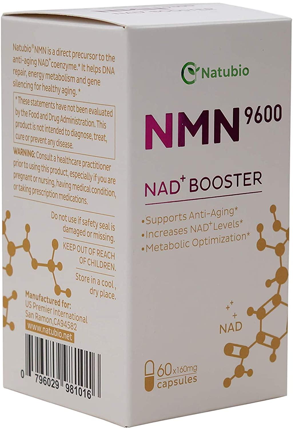 NMN 9600 Advanced Formula β-Nicotinamide Mononucleotide NAD+ Booster,Vitamin B3 Family, 320 mg per Serving - NAD+ Precursor – Help Promote DNA Repair,Boost Energy,Longevity - 60 Capsules