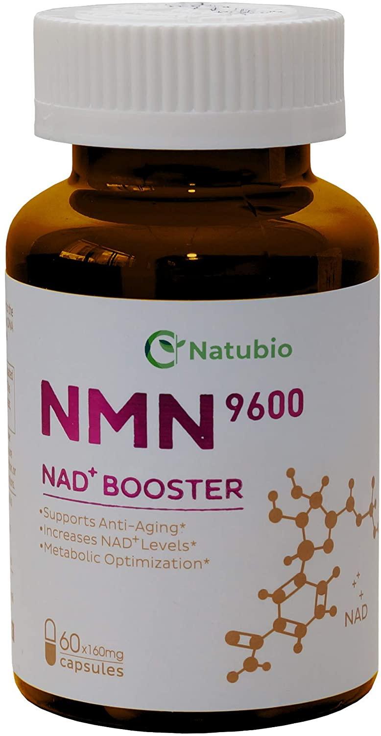 NMN 9600 Advanced Formula β-Nicotinamide Mononucleotide NAD+ Booster,Vitamin B3 Family, 320 mg per Serving - NAD+ Precursor – Help Promote DNA Repair,Boost Energy,Longevity - 60 Capsules