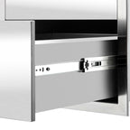 23"x18"x23" Outdoor Kitchen Drawer BBQ  Steel Access Drawer Silver