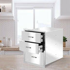 23"x18"x23" Outdoor Kitchen Drawer BBQ  Steel Access Drawer Silver