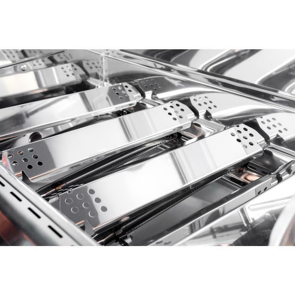4-Burner Propane Gas Grill  Steel with Side Burner Electronic Ignition