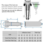 Hantop 3L Goat MilMachine,Portable Pulsation Vacuum Pump Goat Milker Livstock MilMachine (Basic Model)
