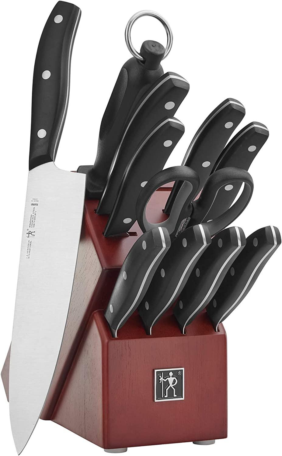 Henckels Definition 12-pc Knife Block Set - Cherry Wood