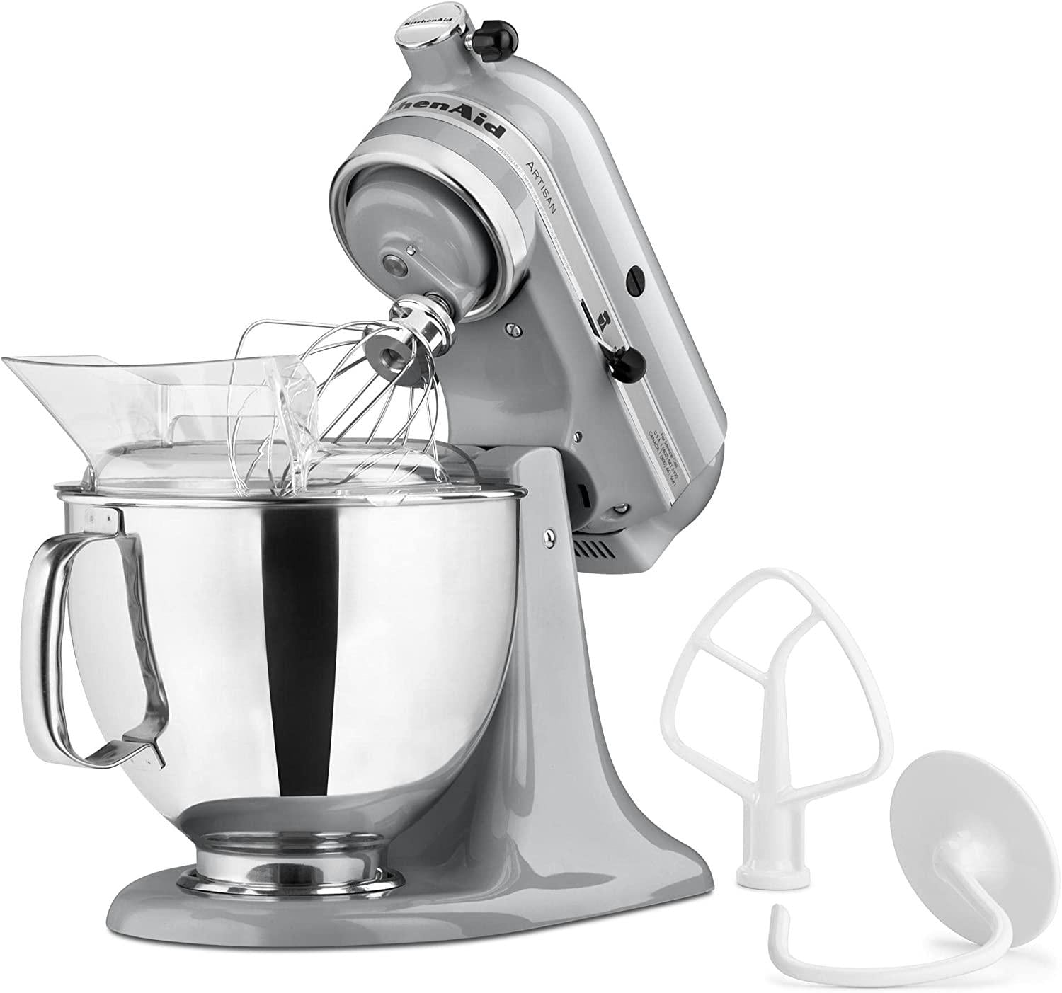 KitchenAid KSM150PSMC Artisan Series 5-Qt. Stand Mixer with Pouring Shield - Metallic Chrome